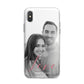 Personalised Valentines Day Photo iPhone X Bumper Case on Silver iPhone Alternative Image 1