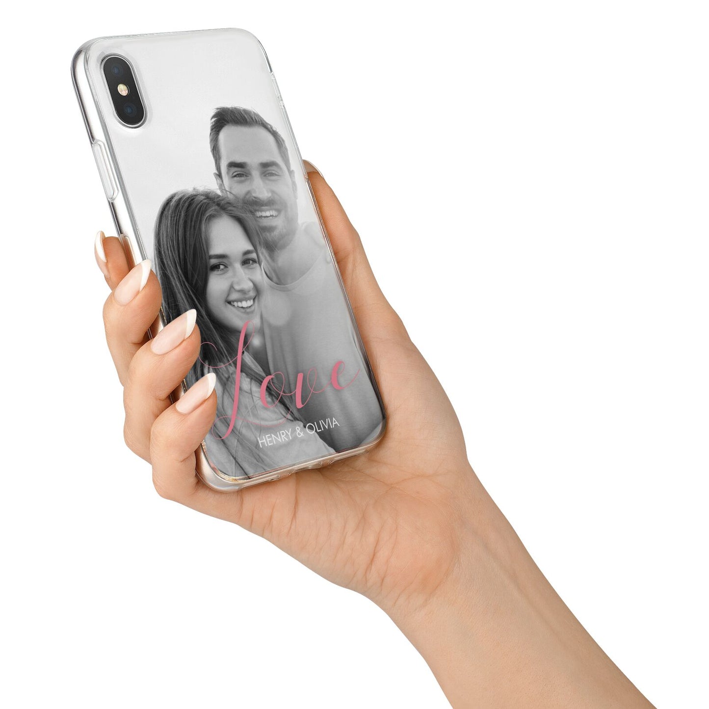 Personalised Valentines Day Photo iPhone X Bumper Case on Silver iPhone Alternative Image 2