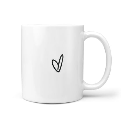 Personalised Valentines Message Name Black 10oz Mug