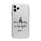 Personalised Valentines Message Name Black Apple iPhone 11 Pro Max in Silver with Bumper Case