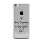 Personalised Valentines Message Name Black Apple iPhone 5c Case