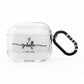 Personalised Valentines Name Clear Black AirPods Clear Case 3rd Gen
