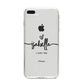 Personalised Valentines Name Clear Black iPhone 8 Plus Bumper Case on Silver iPhone