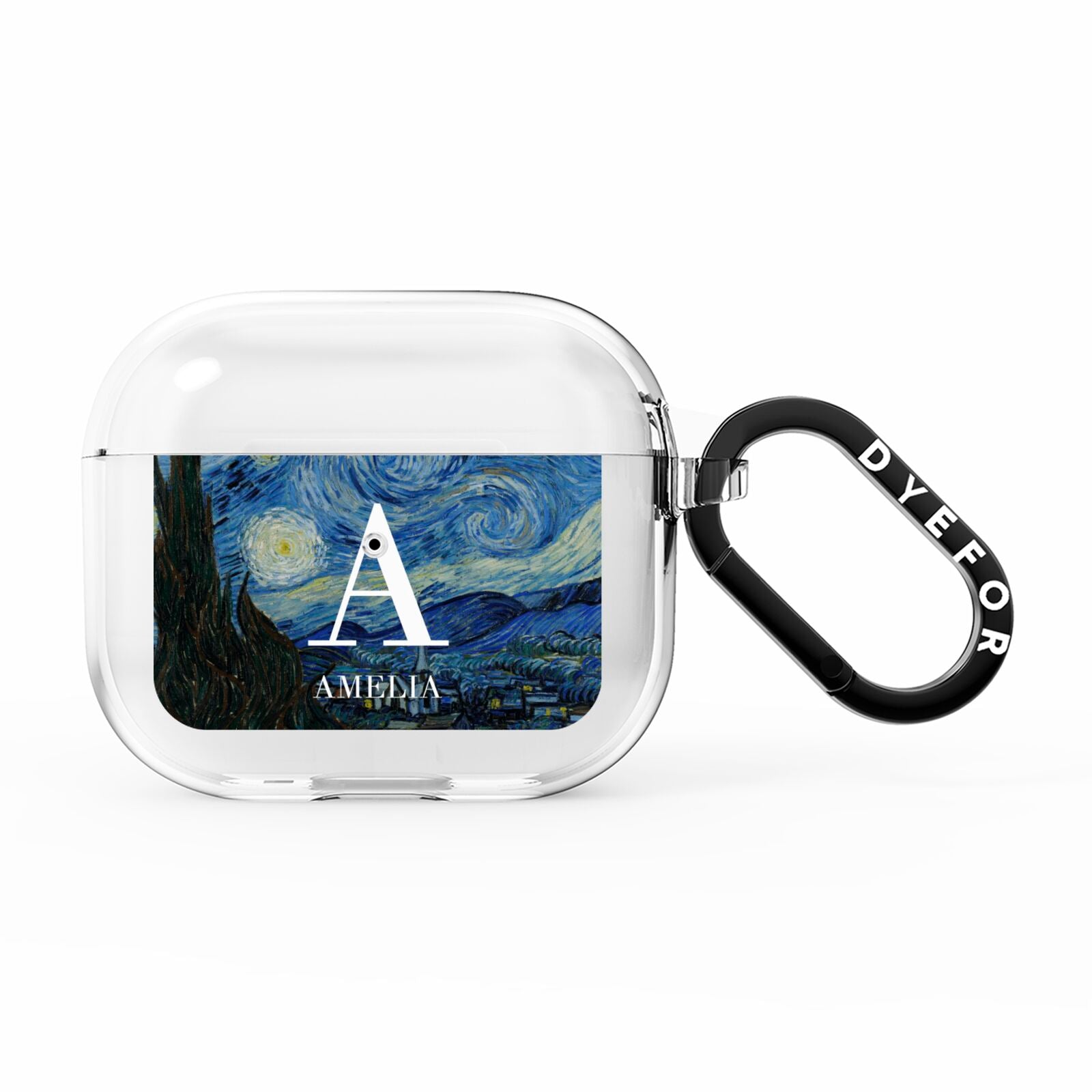 Personalised Van Gogh Starry Night AirPods Clear Case 3rd Gen