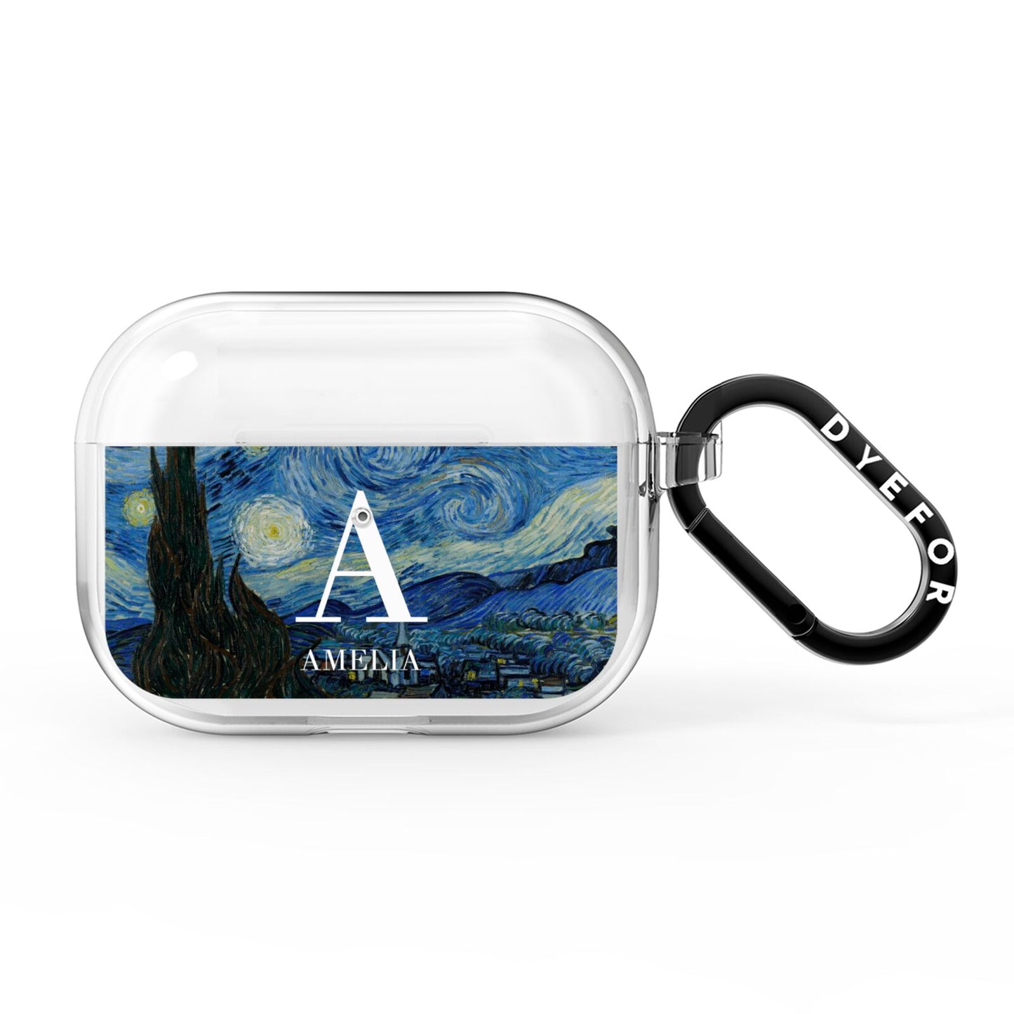 Personalised Van Gogh Starry Night AirPods Pro Clear Case