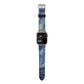 Personalised Van Gogh Starry Night Apple Watch Strap Size 38mm with Silver Hardware