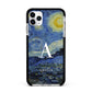 Personalised Van Gogh Starry Night Apple iPhone 11 Pro Max in Silver with Black Impact Case