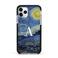 Personalised Van Gogh Starry Night Apple iPhone 11 Pro in Silver with Black Impact Case