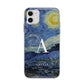 Personalised Van Gogh Starry Night Apple iPhone 11 in White with Bumper Case
