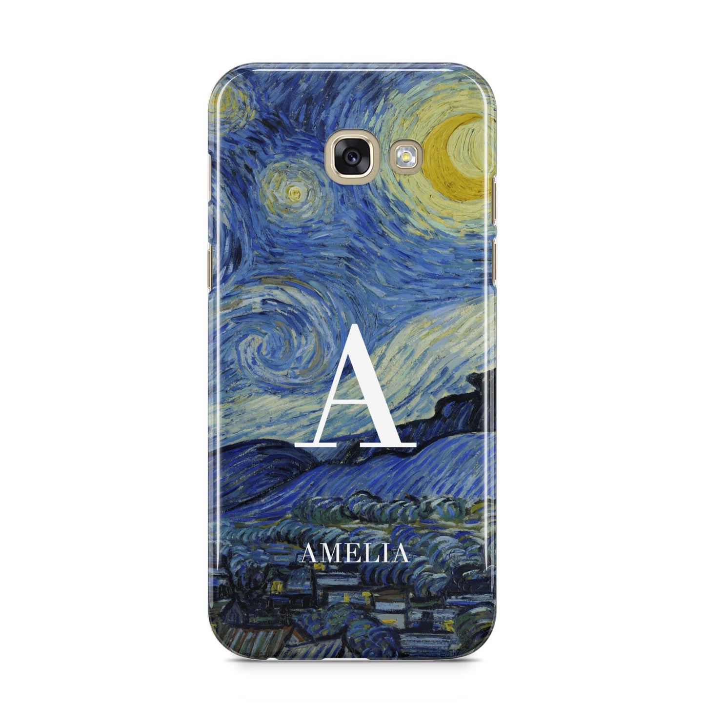 Personalised Van Gogh Starry Night Samsung Galaxy A5 2017 Case on gold phone