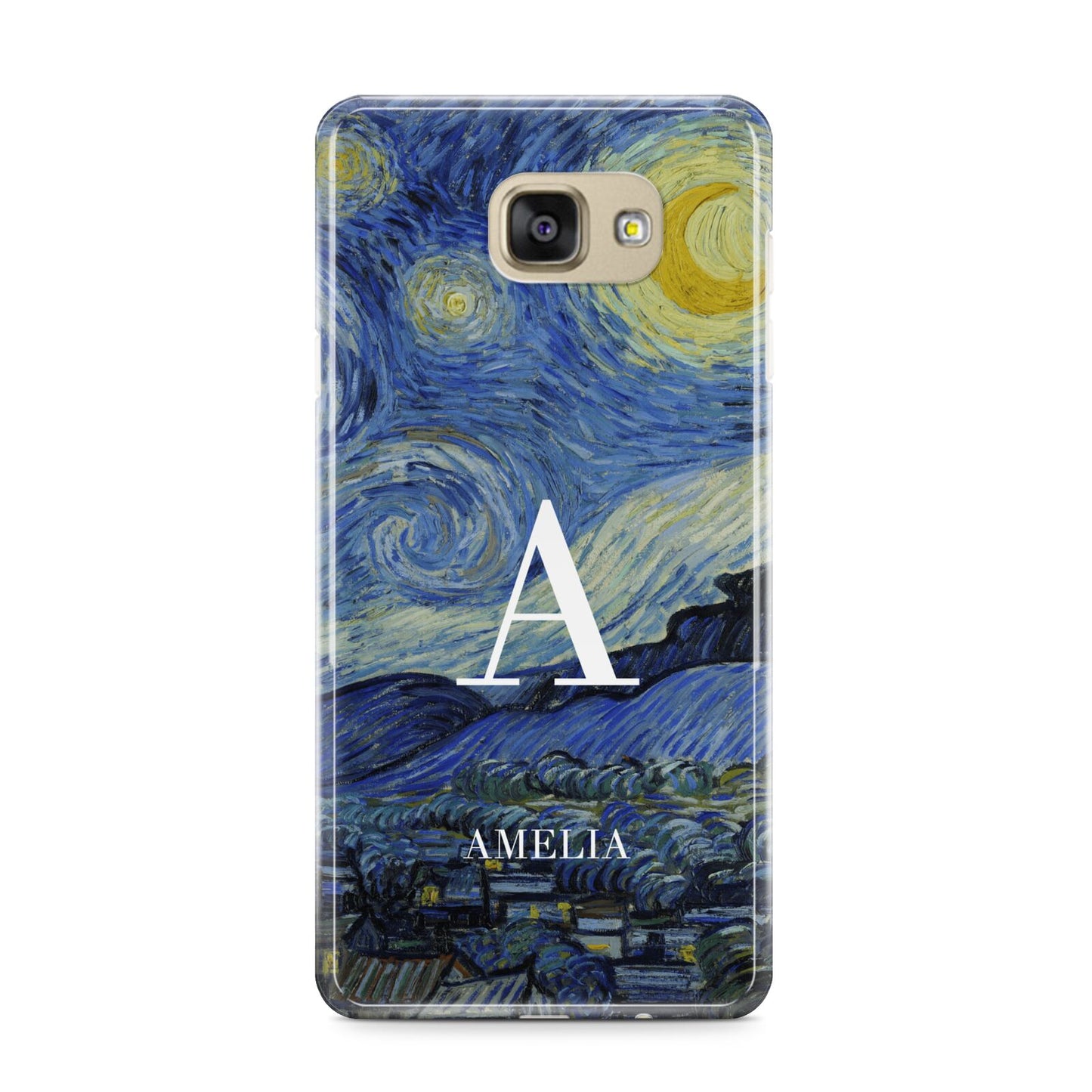 Personalised Van Gogh Starry Night Samsung Galaxy A9 2016 Case on gold phone