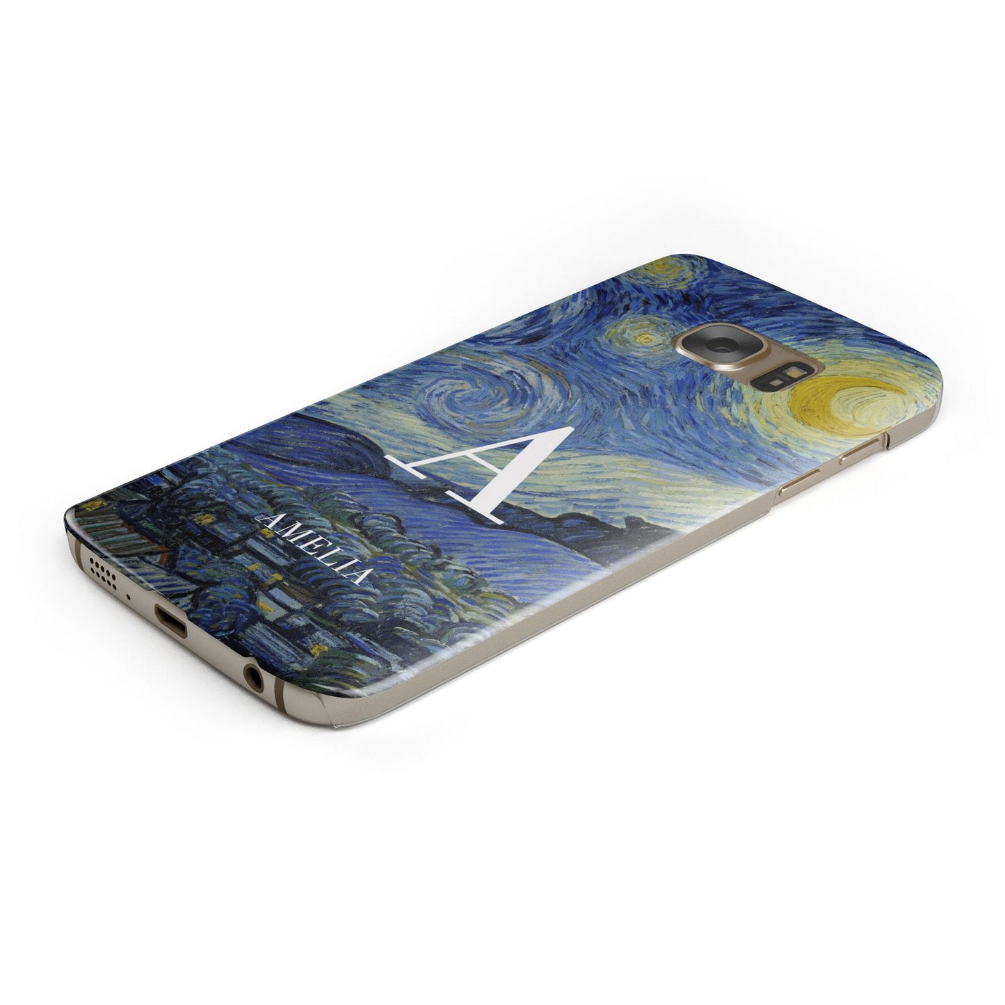 Personalised Van Gogh Starry Night Samsung Galaxy Case Bottom Cutout