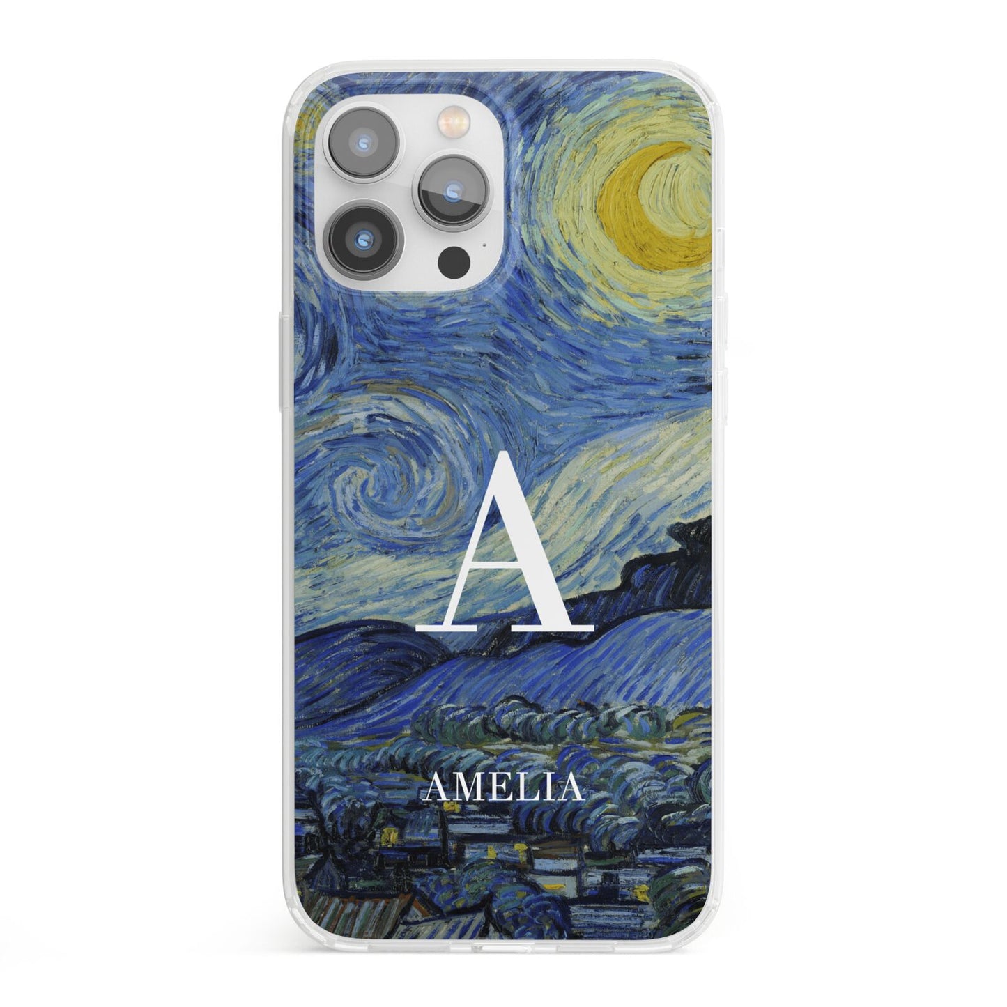 Personalised Van Gogh Starry Night iPhone 13 Pro Max Clear Bumper Case