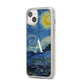 Personalised Van Gogh Starry Night iPhone 14 Plus Clear Tough Case Starlight Angled Image