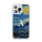 Personalised Van Gogh Starry Night iPhone 14 Pro Max Clear Tough Case Silver