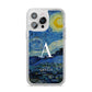 Personalised Van Gogh Starry Night iPhone 14 Pro Max Glitter Tough Case Silver