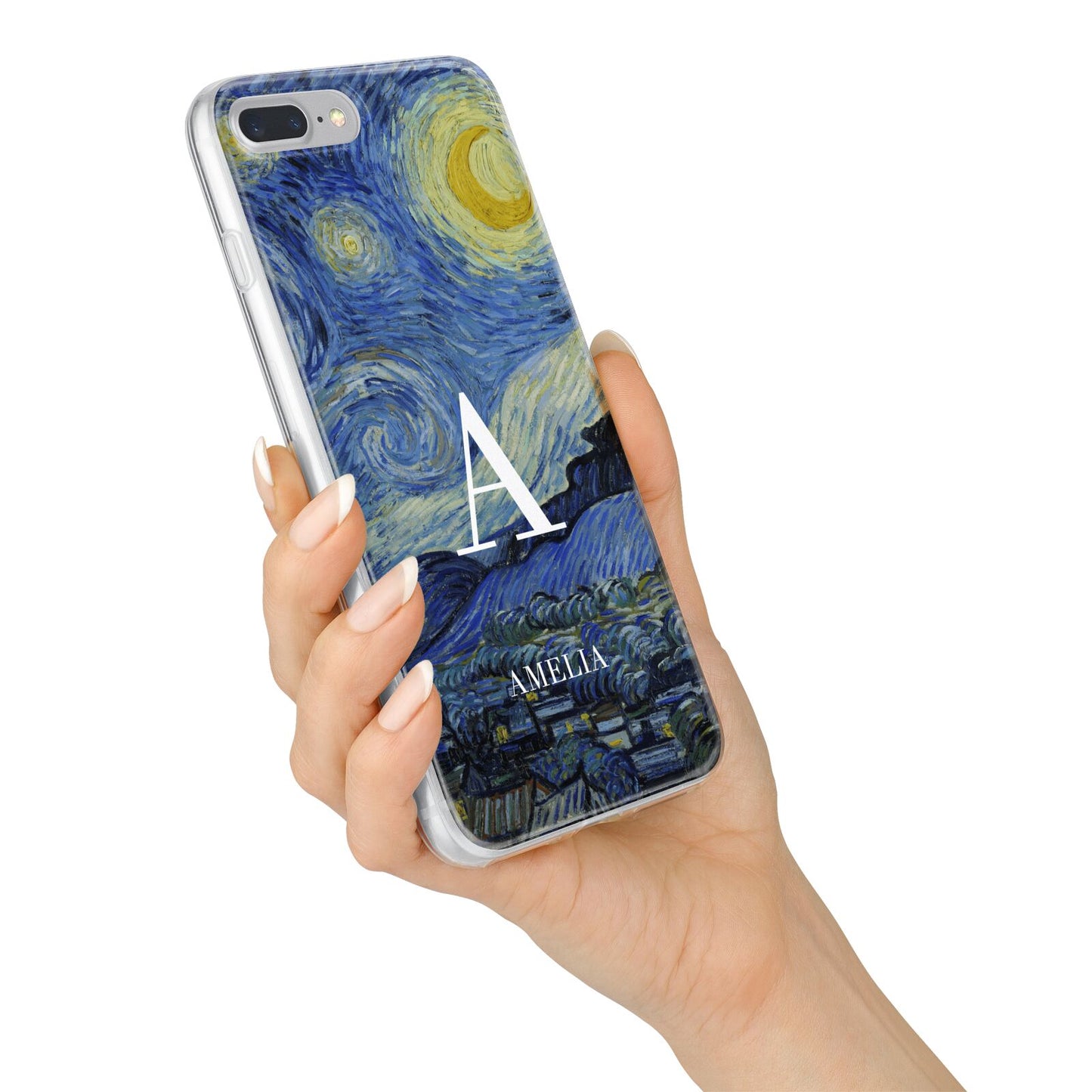 Personalised Van Gogh Starry Night iPhone 7 Plus Bumper Case on Silver iPhone Alternative Image