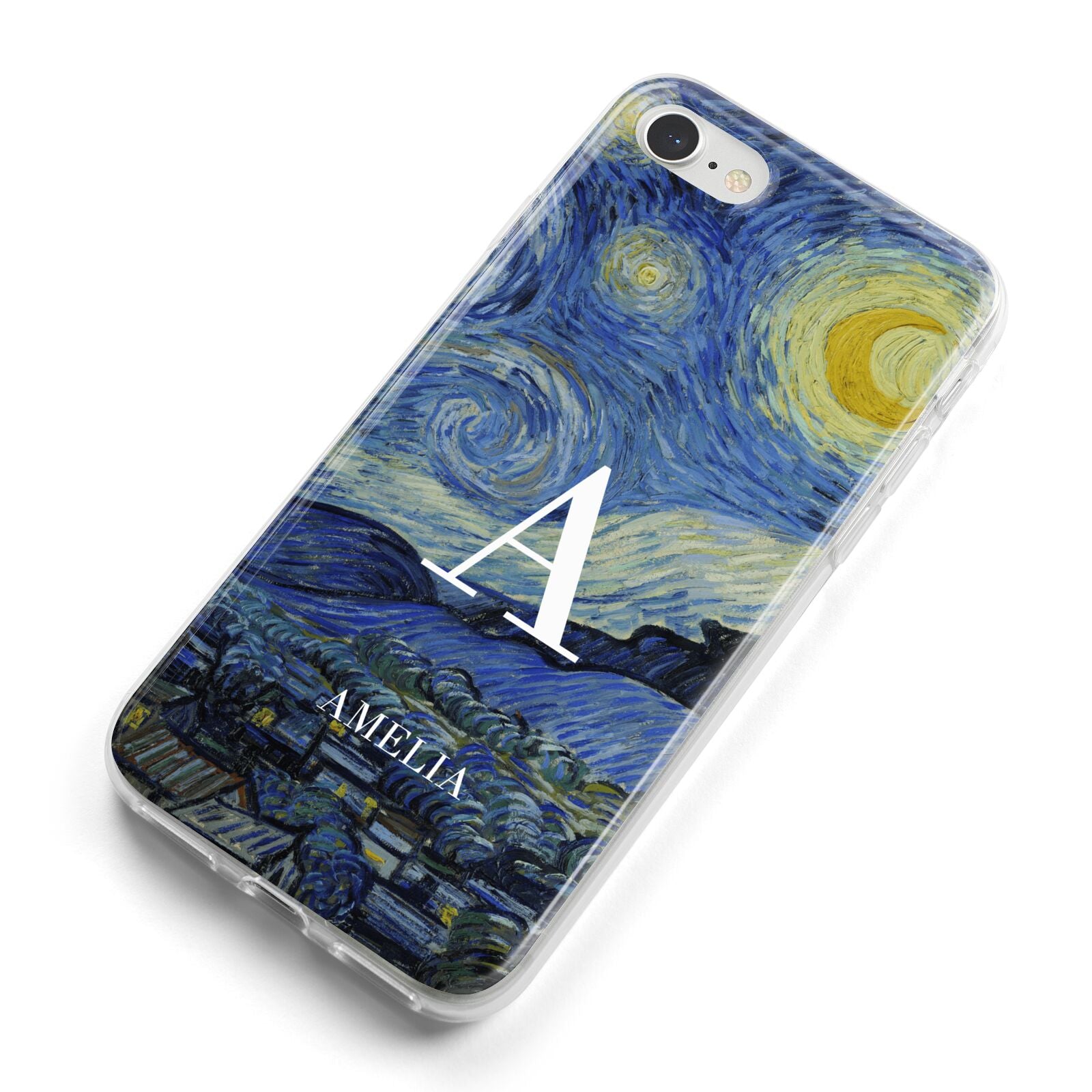 Personalised Van Gogh Starry Night iPhone 8 Bumper Case on Silver iPhone Alternative Image