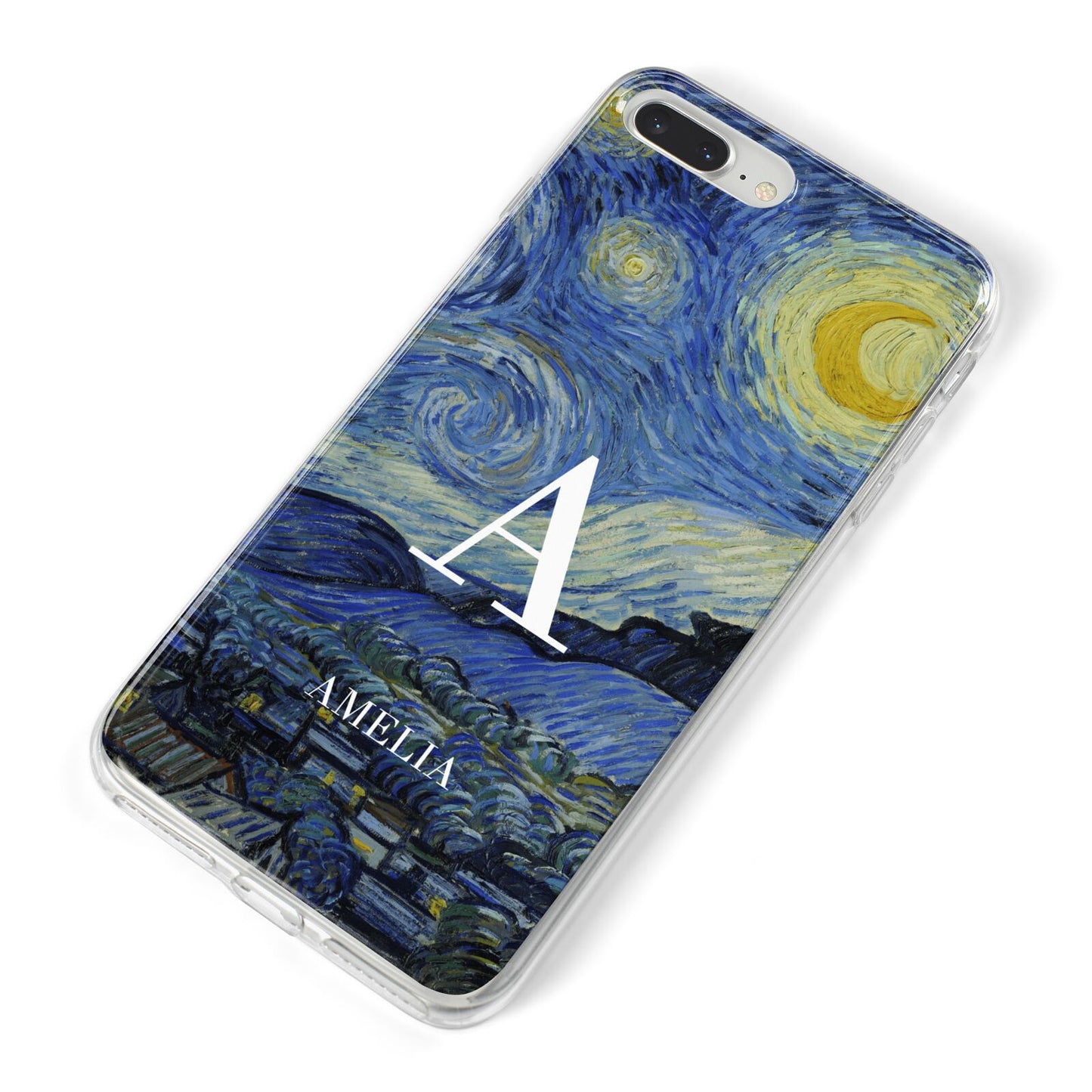Personalised Van Gogh Starry Night iPhone 8 Plus Bumper Case on Silver iPhone Alternative Image