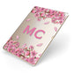 Personalised Vibrant Cherry Blossom Pink Apple iPad Case on Gold iPad Side View