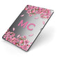 Personalised Vibrant Cherry Blossom Pink Apple iPad Case on Grey iPad Side View