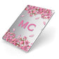 Personalised Vibrant Cherry Blossom Pink Apple iPad Case on Silver iPad Side View