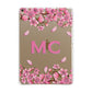 Personalised Vibrant Cherry Blossom Pink Apple iPad Gold Case