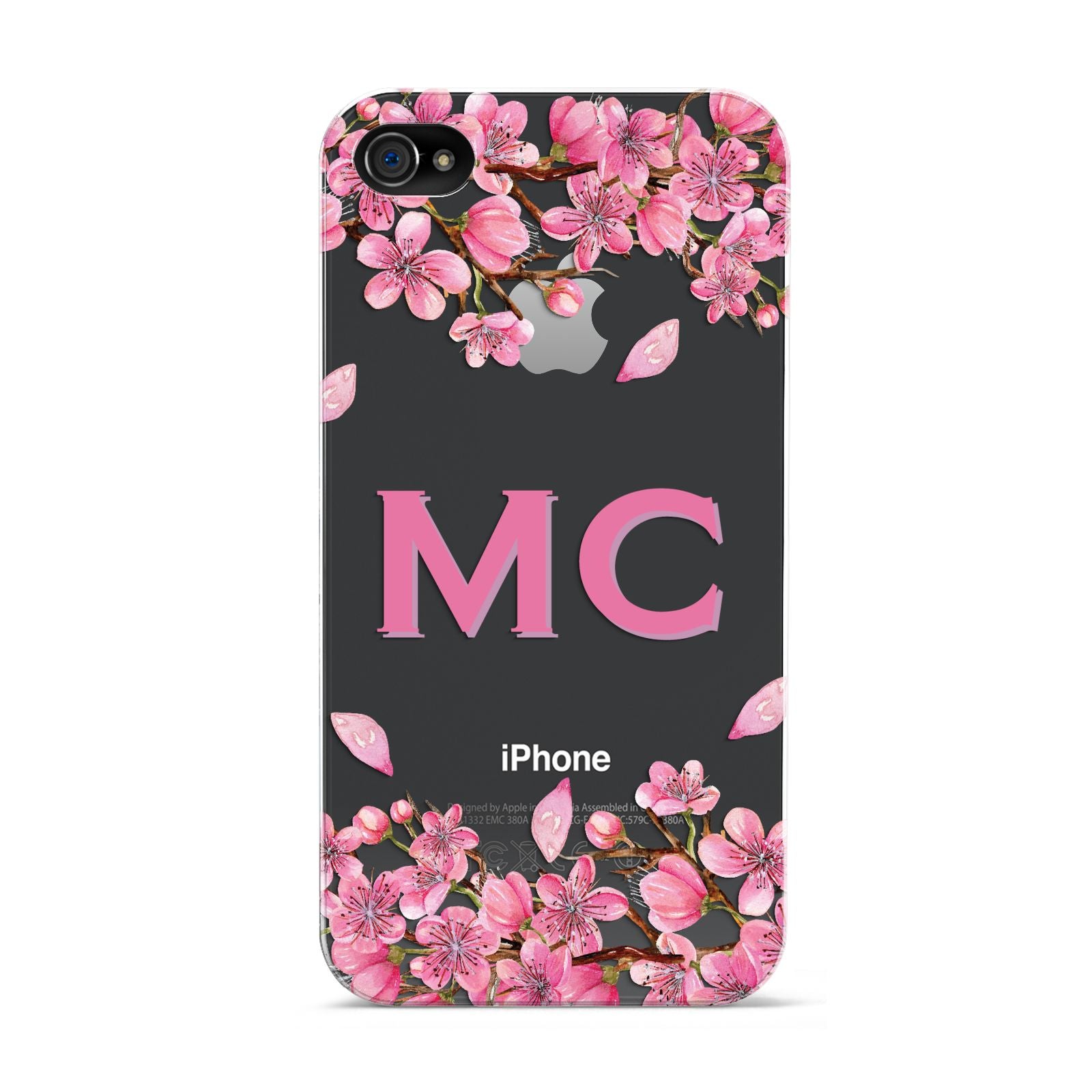 Personalised Vibrant Cherry Blossom Pink Apple iPhone 4s Case