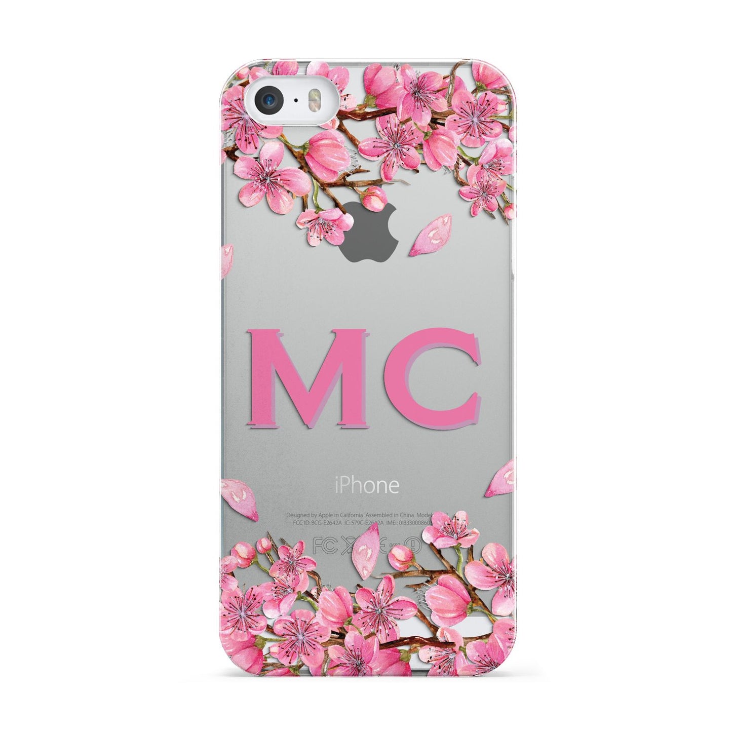 Personalised Vibrant Cherry Blossom Pink Apple iPhone 5 Case