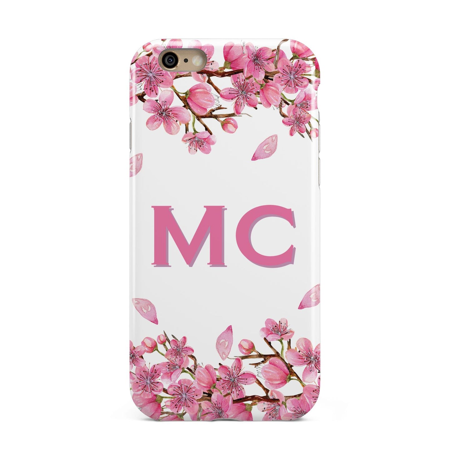 Personalised Vibrant Cherry Blossom Pink Apple iPhone 6 3D Tough Case