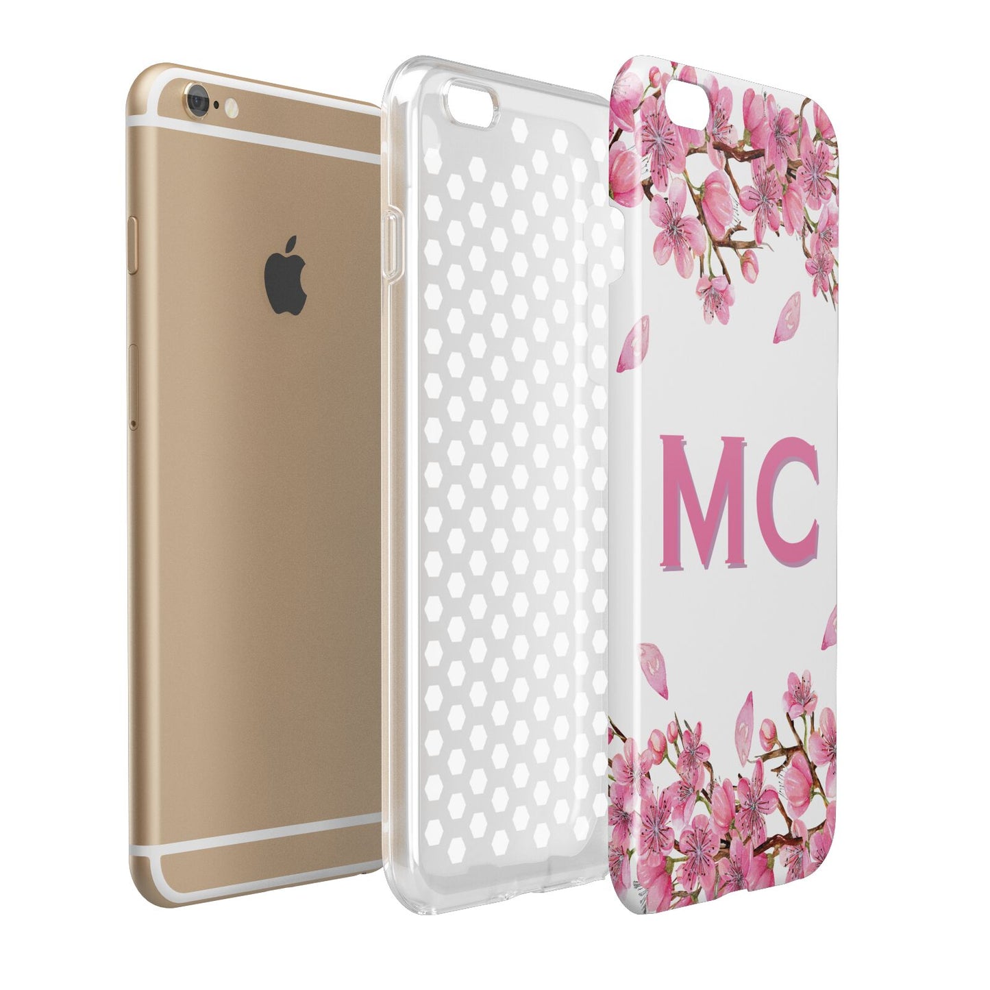 Personalised Vibrant Cherry Blossom Pink Apple iPhone 6 Plus 3D Tough Case Expand Detail Image