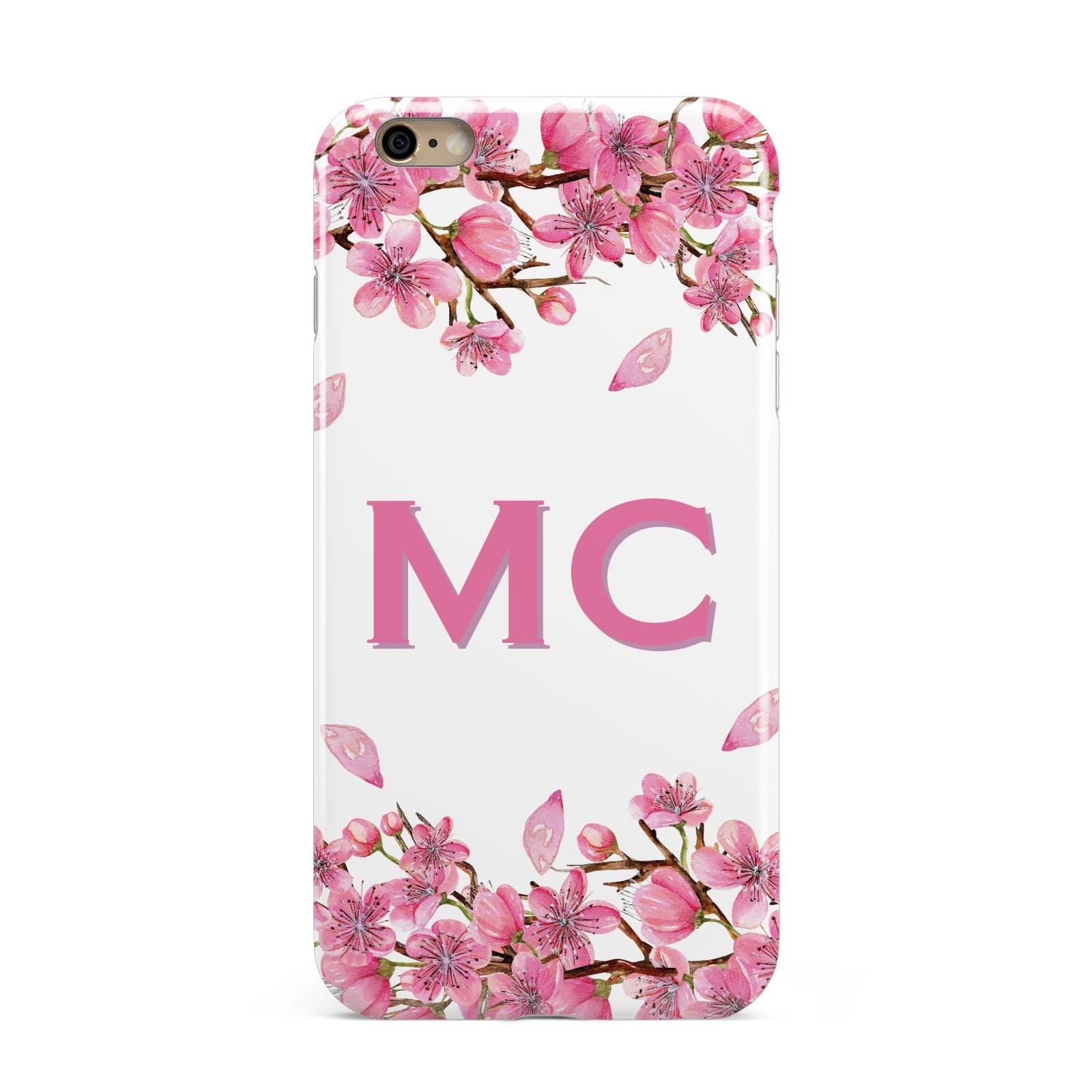 Personalised Vibrant Cherry Blossom Pink Apple iPhone 6 Plus 3D Tough Case