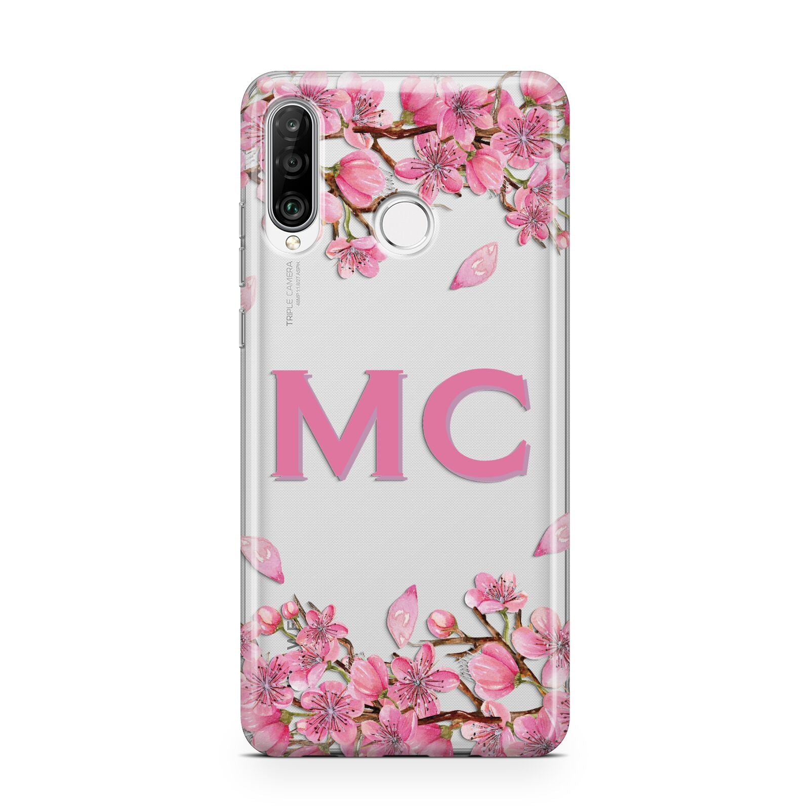 Personalised Vibrant Cherry Blossom Pink Huawei P30 Lite Phone Case