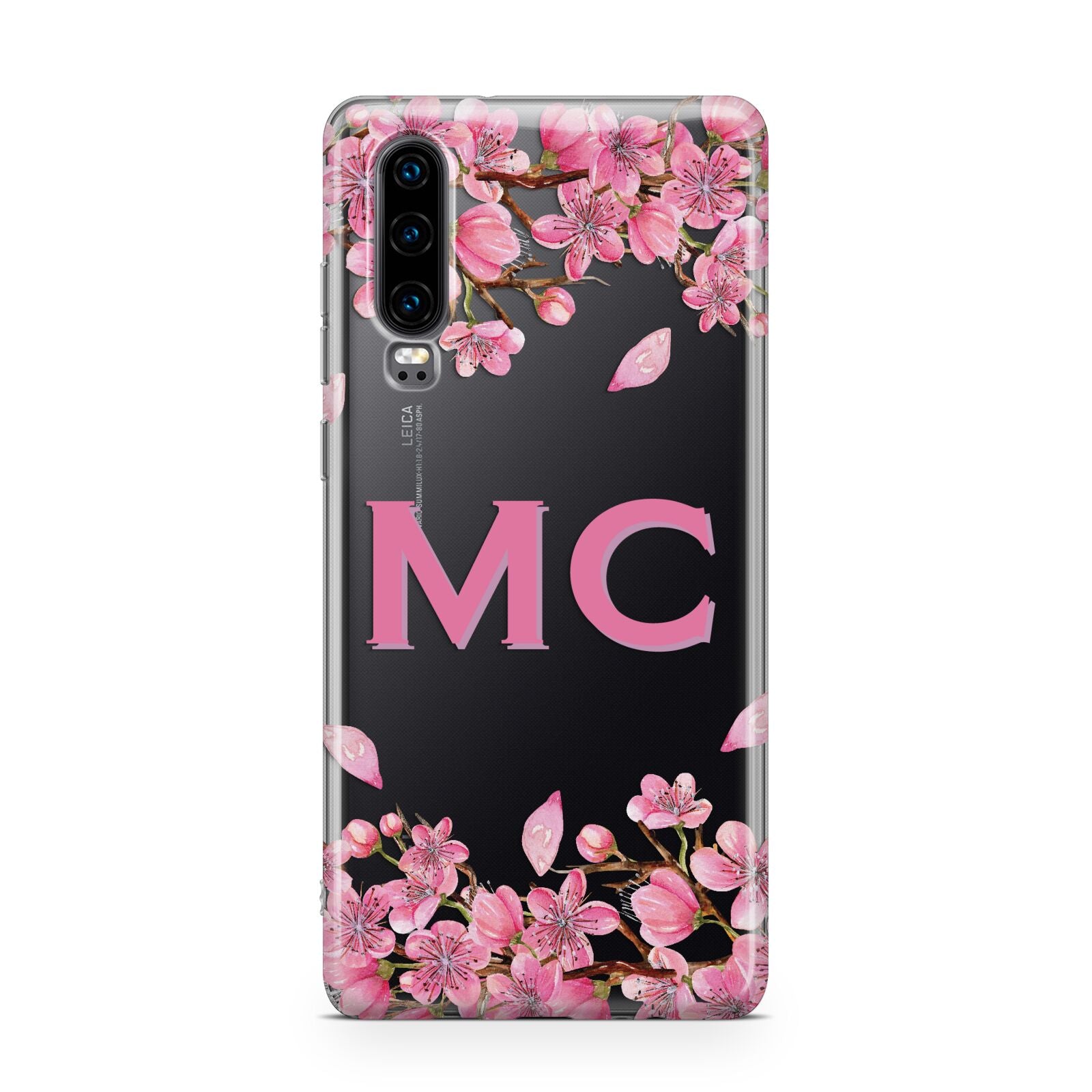 Personalised Vibrant Cherry Blossom Pink Huawei P30 Phone Case