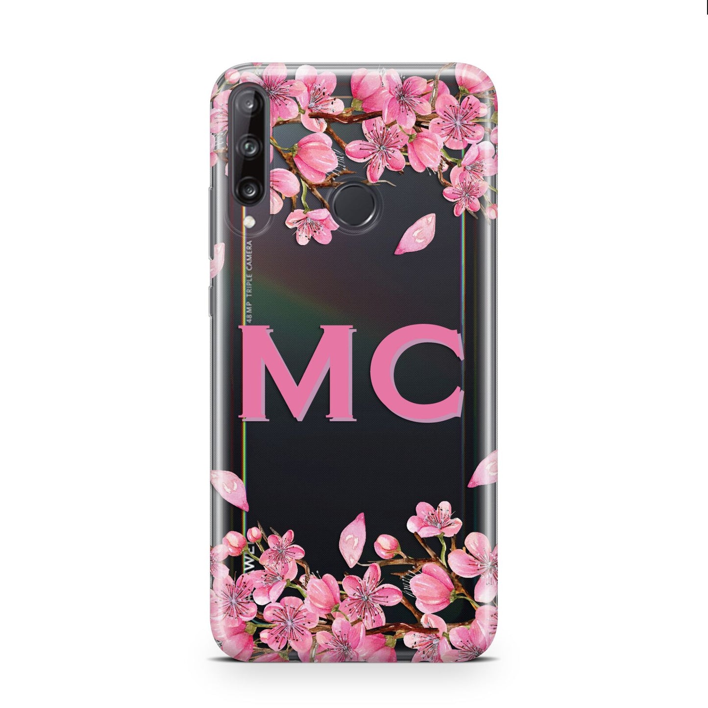 Personalised Vibrant Cherry Blossom Pink Huawei P40 Lite E Phone Case
