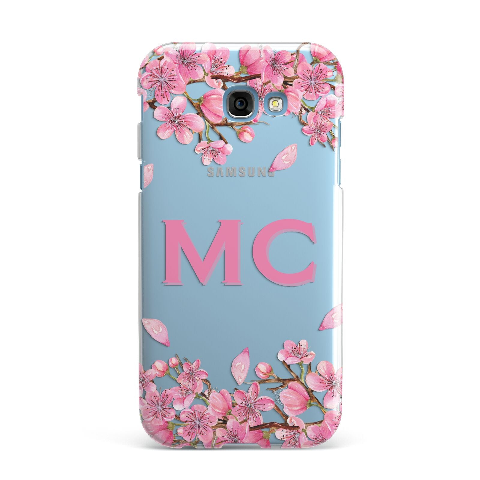 Personalised Vibrant Cherry Blossom Pink Samsung Galaxy A7 2017 Case