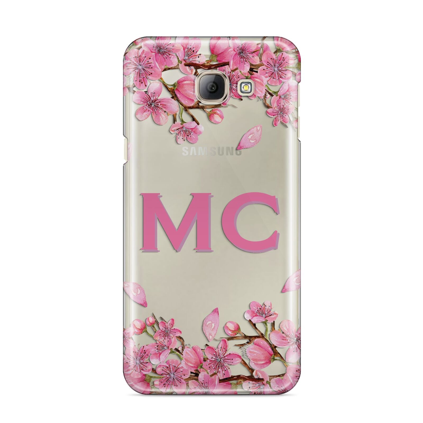 Personalised Vibrant Cherry Blossom Pink Samsung Galaxy A8 2016 Case