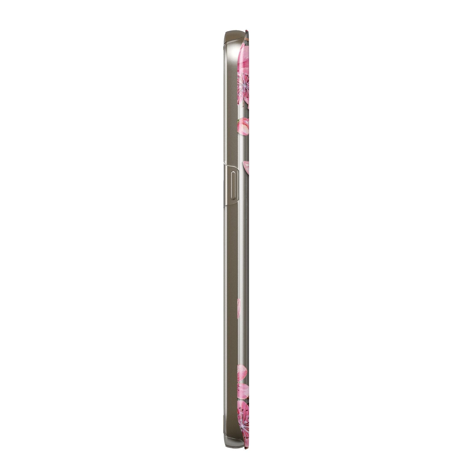Personalised Vibrant Cherry Blossom Pink Samsung Galaxy Case Side View