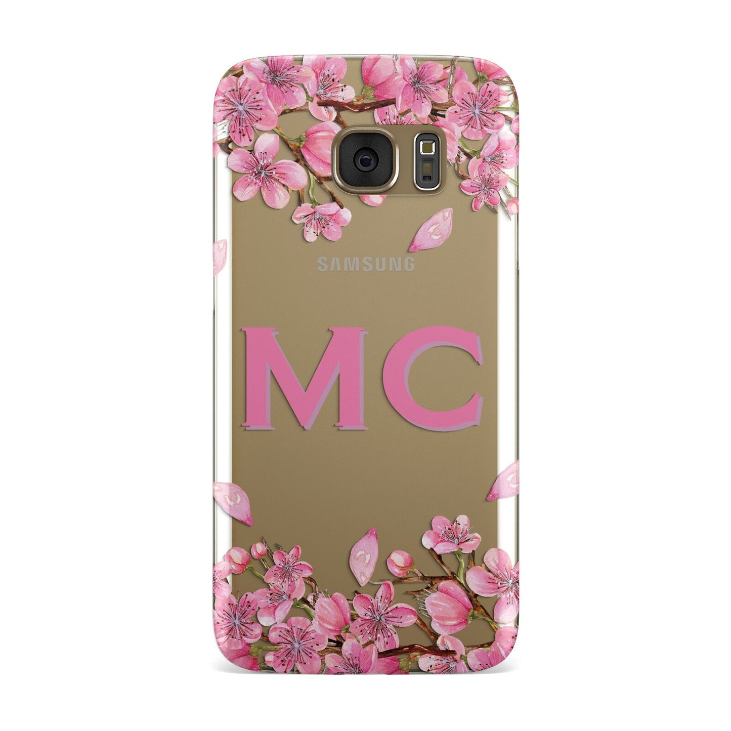 Personalised Vibrant Cherry Blossom Pink Samsung Galaxy Case