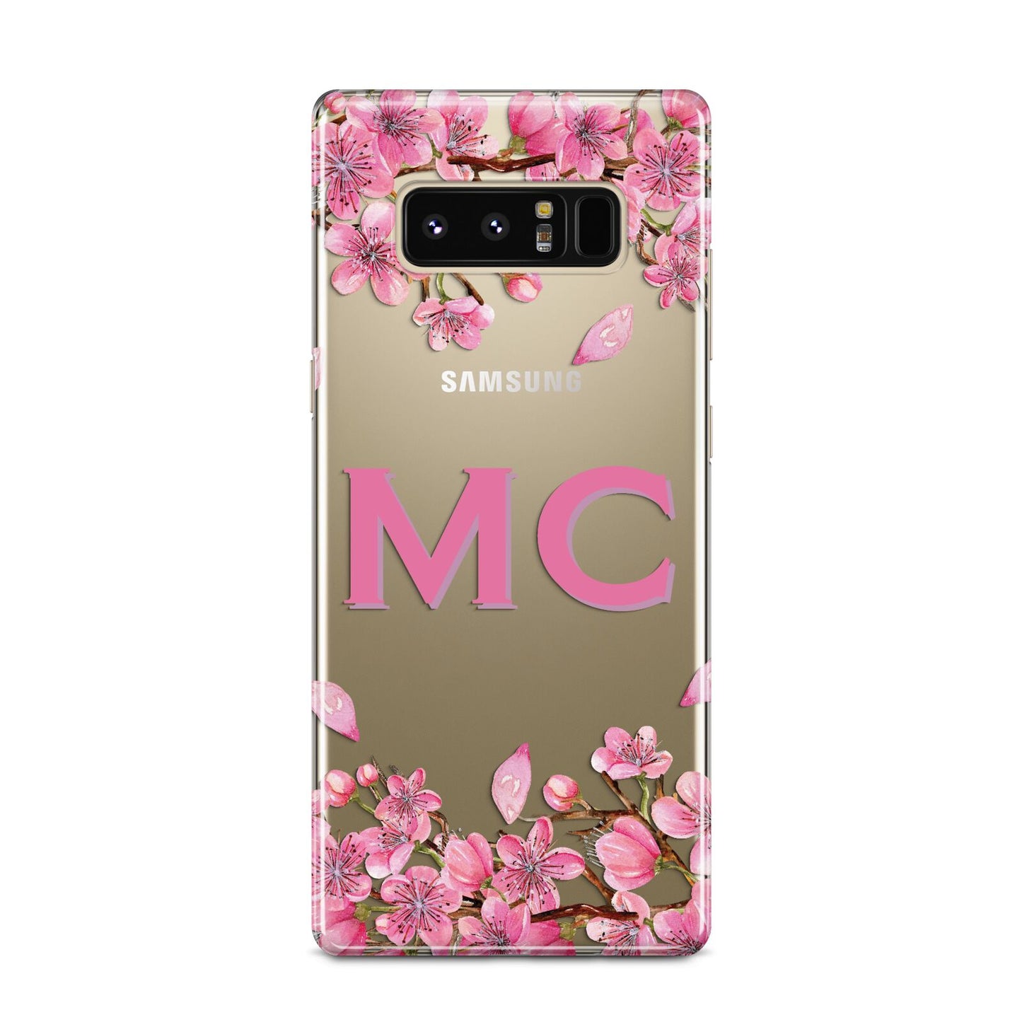 Personalised Vibrant Cherry Blossom Pink Samsung Galaxy Note 8 Case