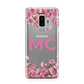 Personalised Vibrant Cherry Blossom Pink Samsung Galaxy S9 Plus Case on Silver phone