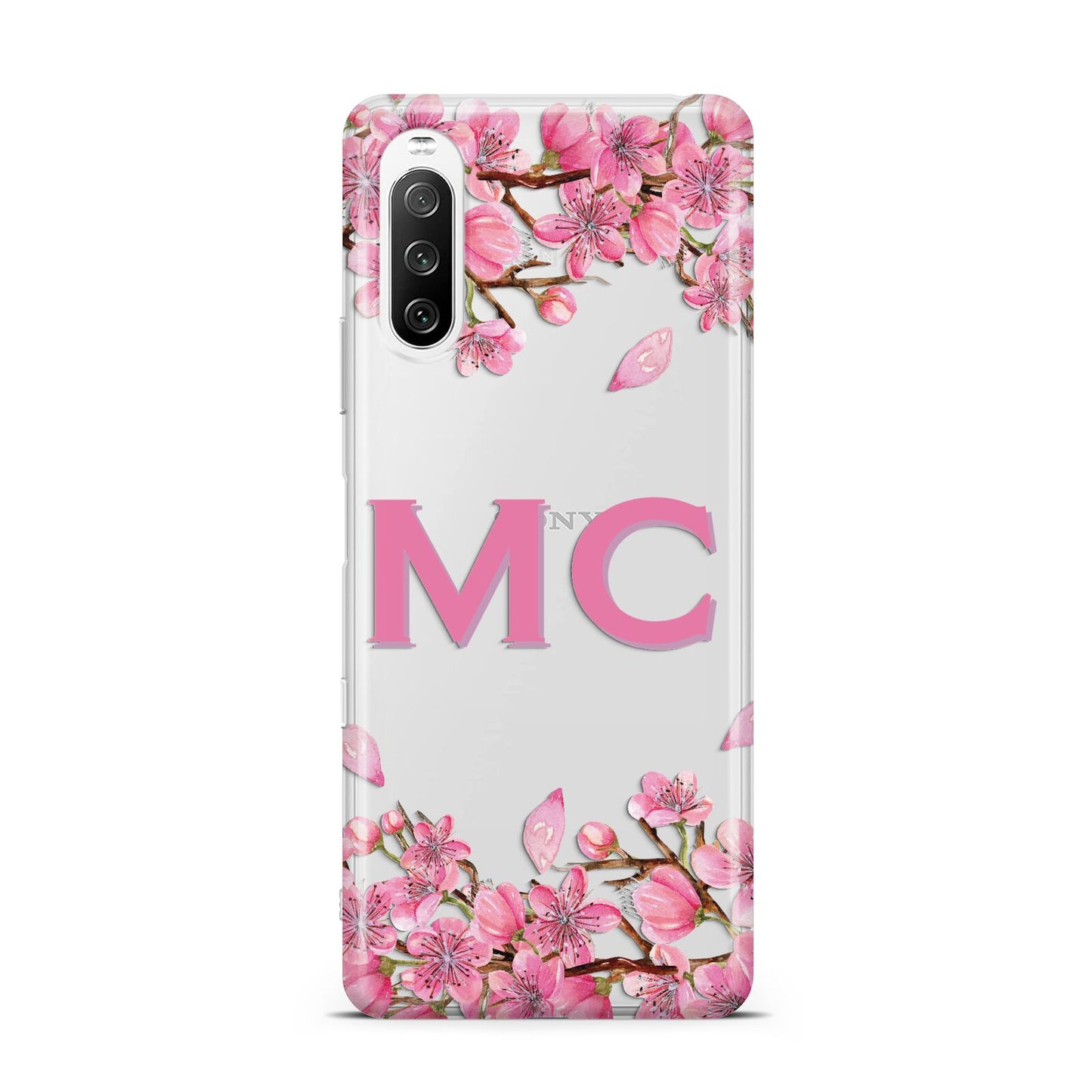 Personalised Vibrant Cherry Blossom Pink Sony Xperia 10 III Case