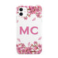 Personalised Vibrant Cherry Blossom Pink iPhone 11 3D Tough Case
