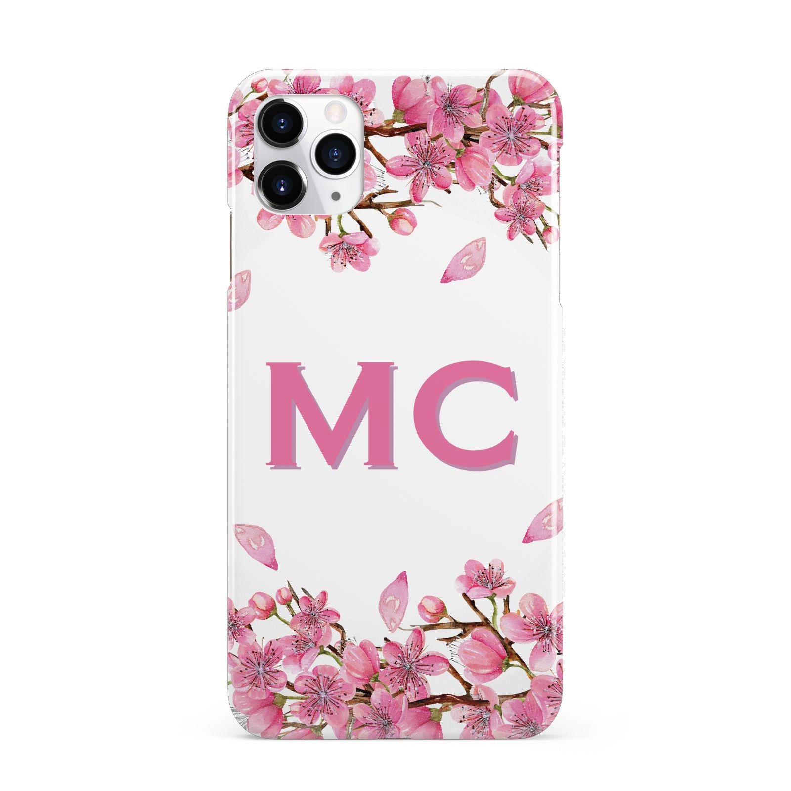 Personalised Vibrant Cherry Blossom Pink iPhone 11 Pro Max 3D Snap Case