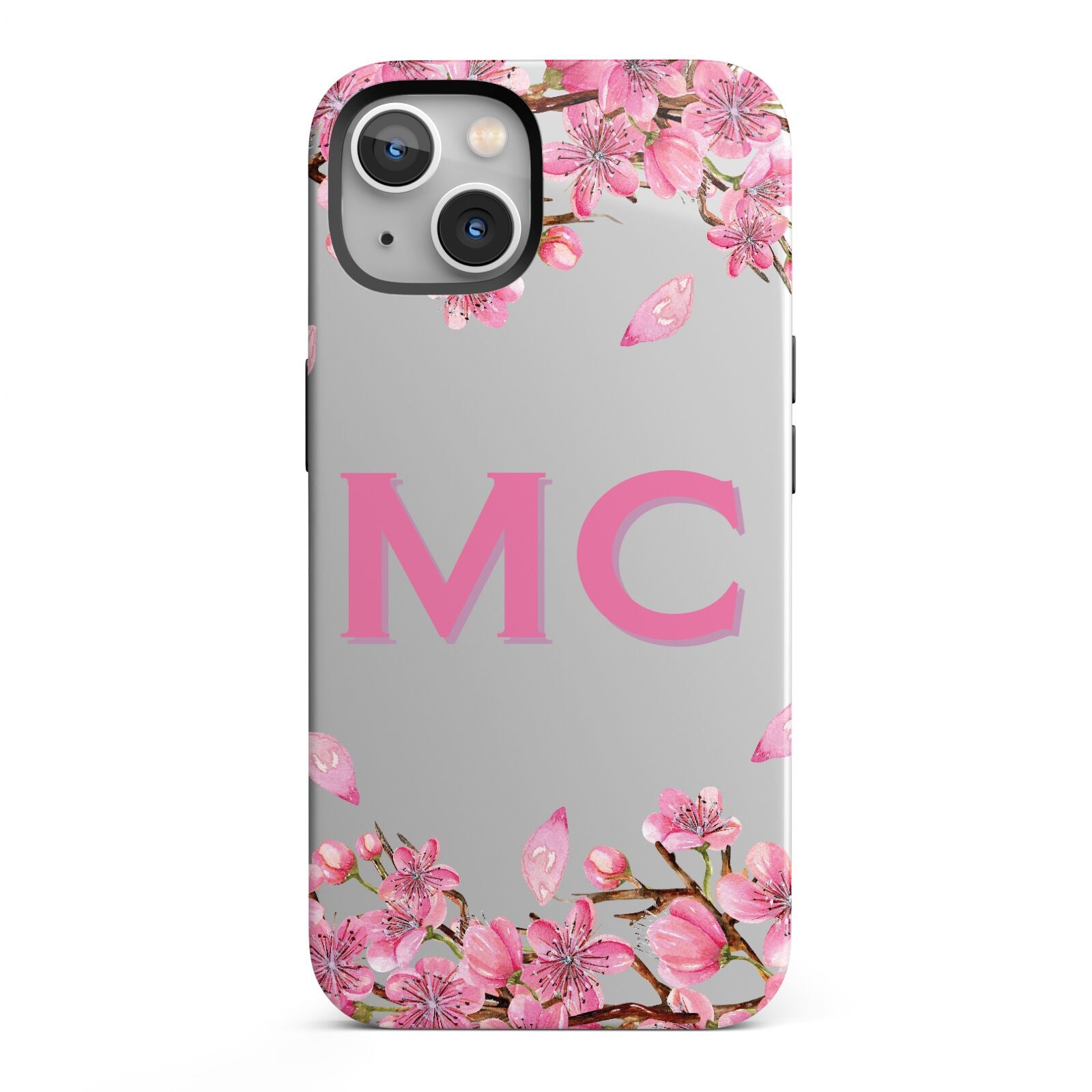 Personalised Vibrant Cherry Blossom Pink iPhone 13 Full Wrap 3D Tough Case