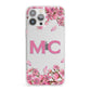 Personalised Vibrant Cherry Blossom Pink iPhone 13 Pro Max Clear Bumper Case