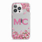 Personalised Vibrant Cherry Blossom Pink iPhone 13 Pro TPU Impact Case with White Edges