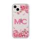 Personalised Vibrant Cherry Blossom Pink iPhone 14 Plus Clear Tough Case Starlight