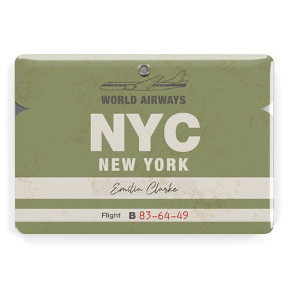 Personalised Vintage Baggage Tag Apple MacBook Case