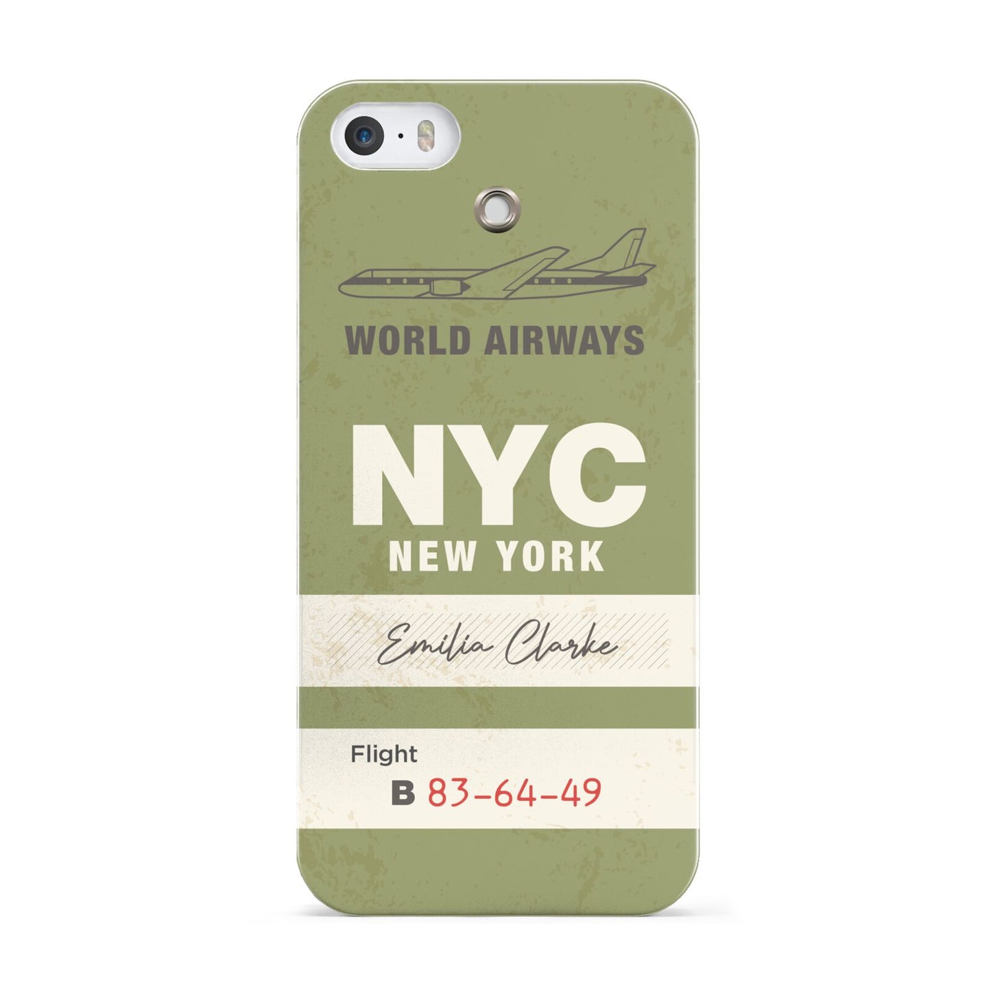 Personalised Vintage Baggage Tag Apple iPhone 5 Case